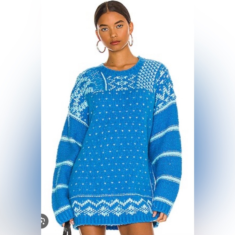 Free People Blue Women's Sweater Size S-L